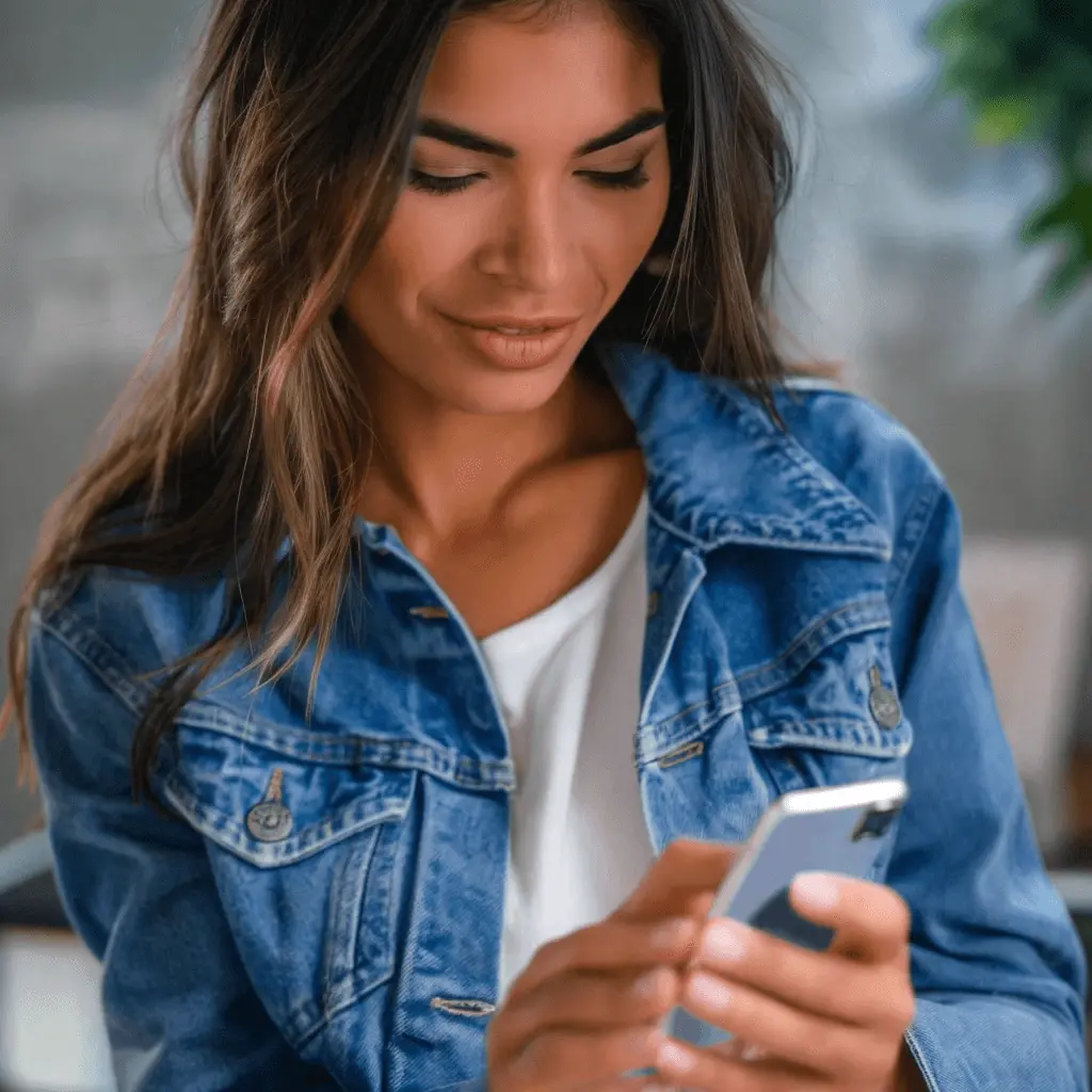 A customer using a mobile wallet